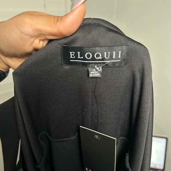 ELOQUII Sleeveless Black Dress With Slit - Picture 9 of 9